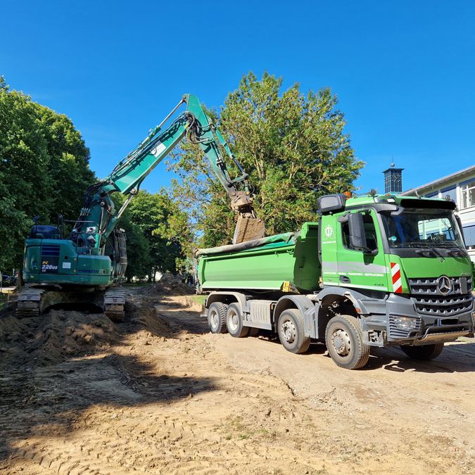 Erstellung einer Baustraße